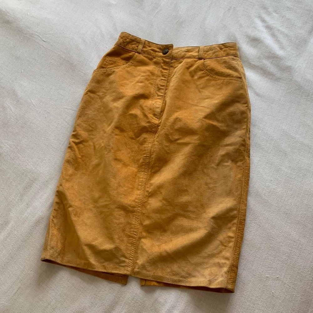 Vintage Made in the USA Suede Skirt